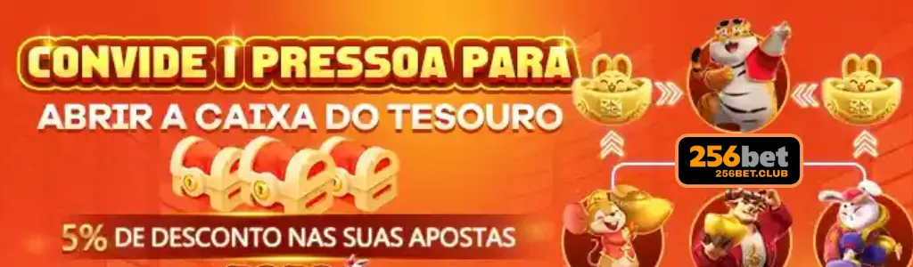 Banner de promoções diárias e bônus do 256BET cassino