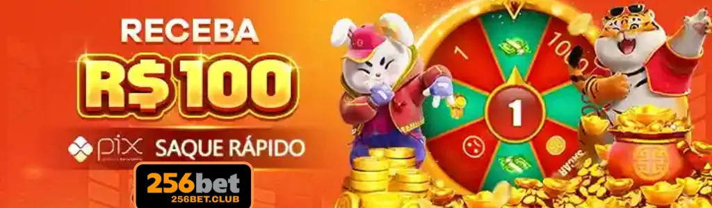 Promoção receba R$100 de bônus grátis no 256BET cassino